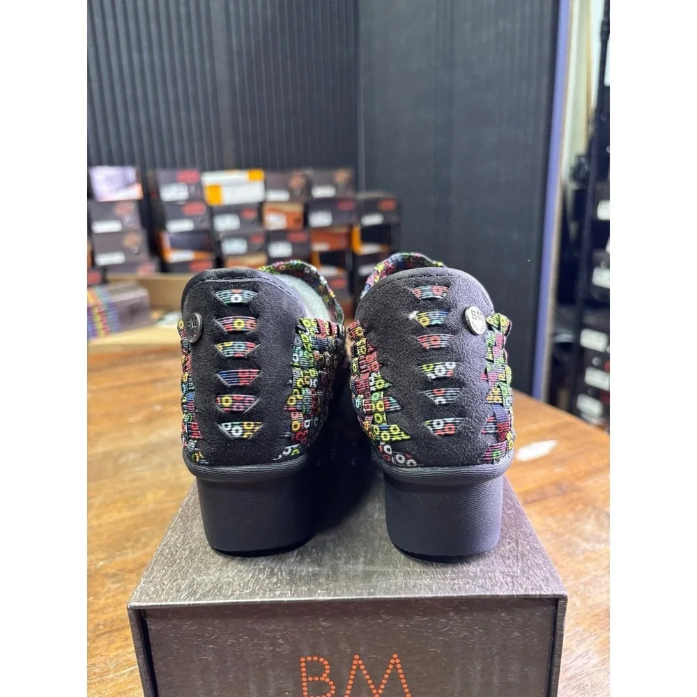 Bernie Mev Comfi Yael Dazzle Multicolored Woven Wedge Sandals Womens 38 US 7.5-8